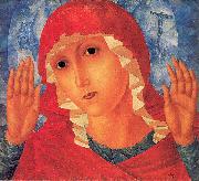 Petrov-Vodkin, Kozma Our Lady- Tenderness of Cruel Hearts France oil painting artist